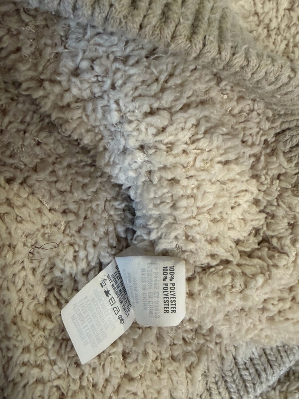 aerie Cream Sherpa Zip Pullover - Picture 7 of 10